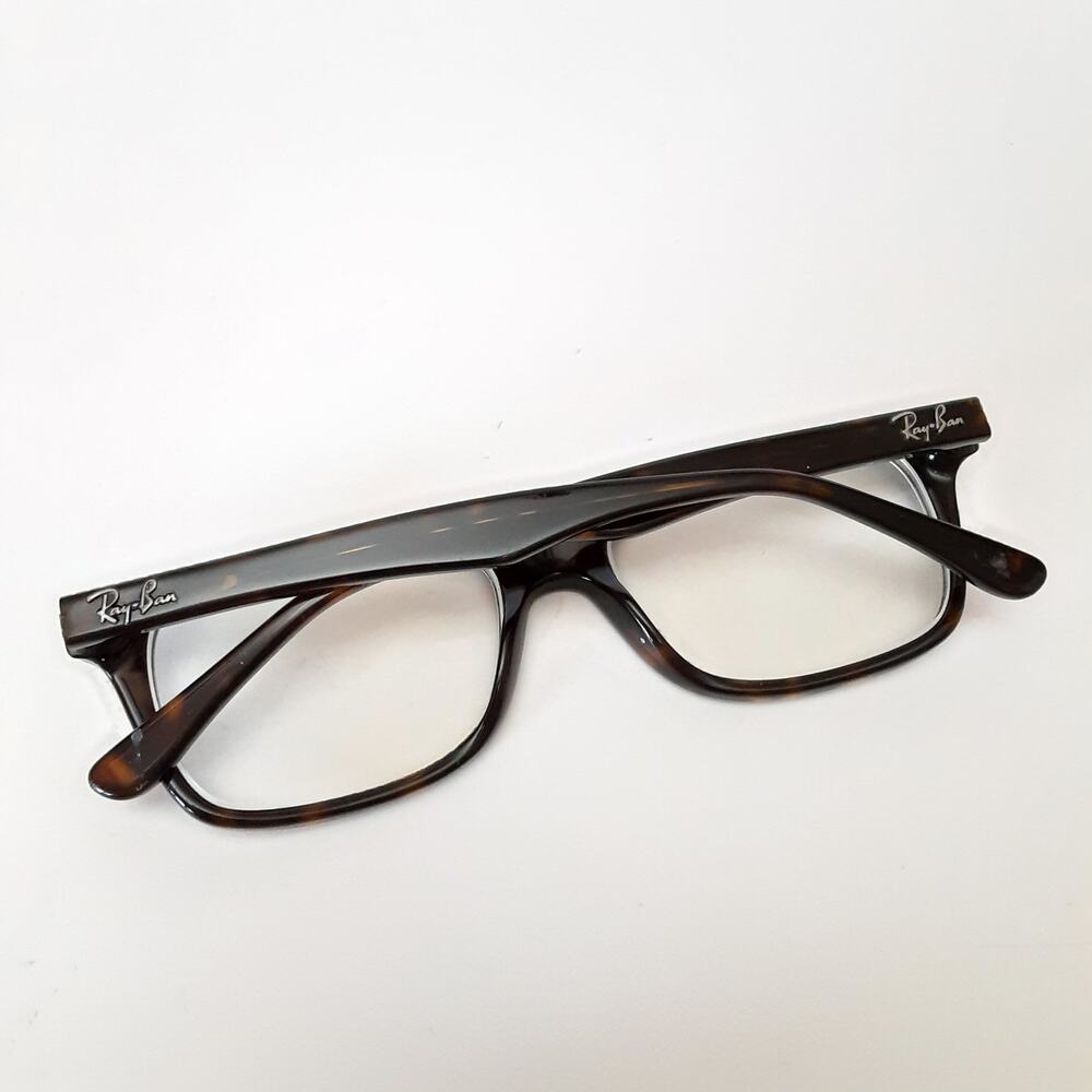 Ray Ban Tortoise Shell Eyeglasses RB 5228 Optics Rectangle Frames ONLY - Picture 6 of 16